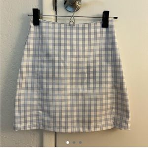 white and blue stripped brandy melville skirt